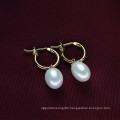 Hot Sale Pearl Earring Jewel 925 Freshwater Pearl Earring Jewel Drop Shape Real Pearl Earring